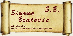 Simona Bratović vizit kartica